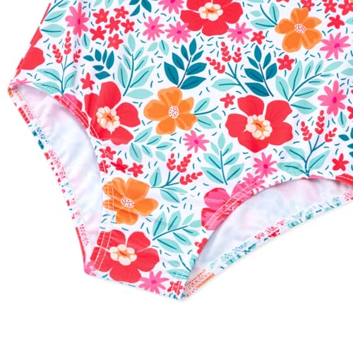 Image of Girls Swimsuit One Piece Bathing Suit with Adjustable Straps Cute Little Kids Swimming Suits Beach Swimwear 4T-12