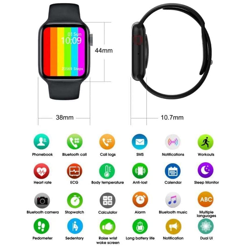 Image of AINSLEY Bluetooth Calling Smart Touchscreen Smart Watch Bluetooth 1.44 HD Screen Smartwatch with Daily Activity Tracker | Heart Rate Sensors | Sleep Monitor for Men & Women (Red)