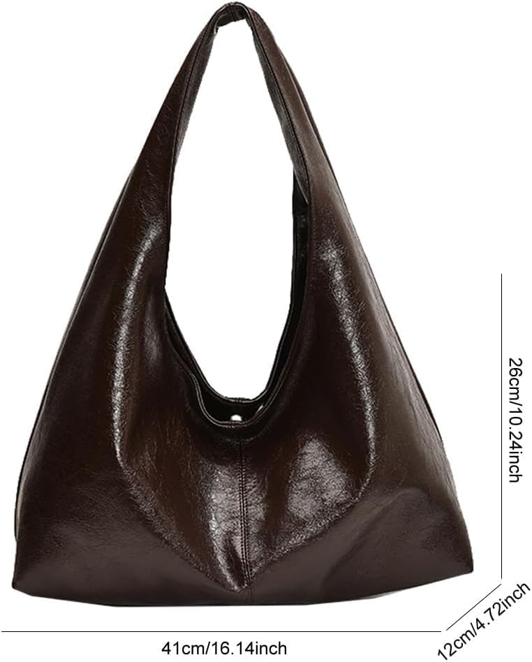 Burgundy Purse Large Tote Bags for Women Slouchy Hobo Bag Leather Hobo Bags for Women - Image 7