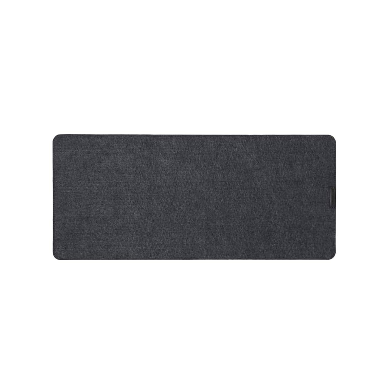 DailyObjects Premium Vegan Leather Mini Desk Mat Organiser | Anti-Skid | Anti-Slip | 63 * 28 cm | Reversible Desk Spread Turf Desk/Laptop Mat for Work from Home/Office/Gaming | Turf Felt - Black-image-4