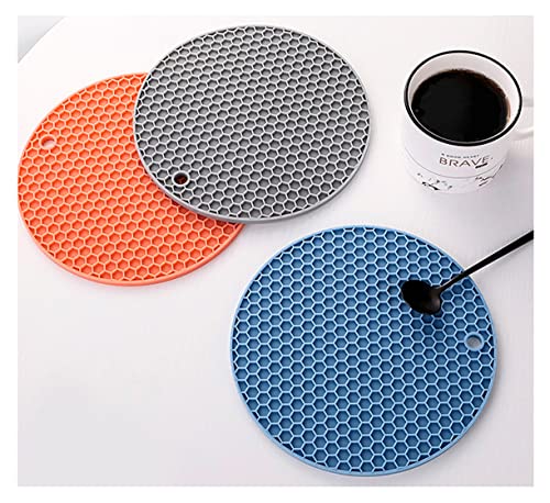 Descanso de Panela em Silicone - Apoio de Panela quente (AZUL)