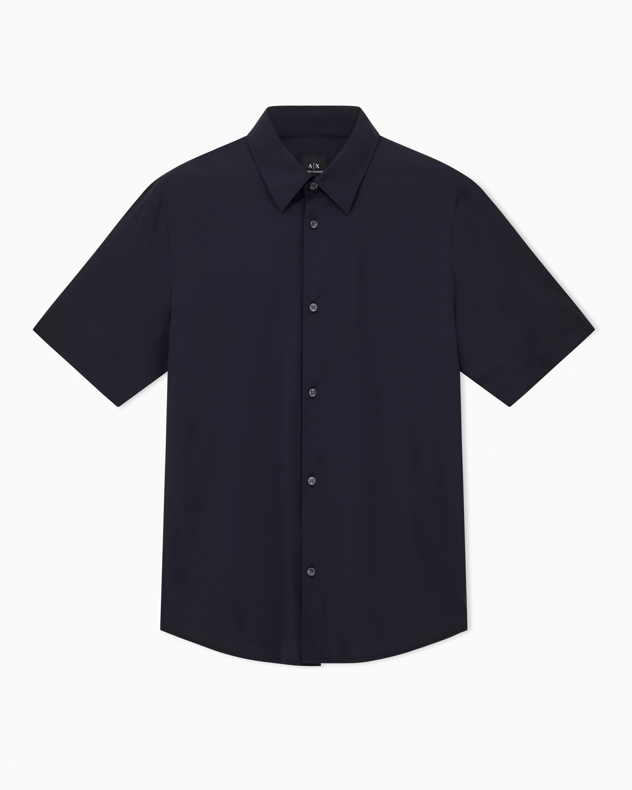 Armani Exchange Men's Deep Navy Essential Short Sleeve Comfort Fit Shirt, Blue, Xl, Xl