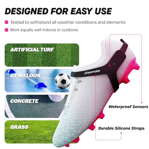Tracker de fútbol inteligente Playermaker para botas con métricas de rendimiento 7