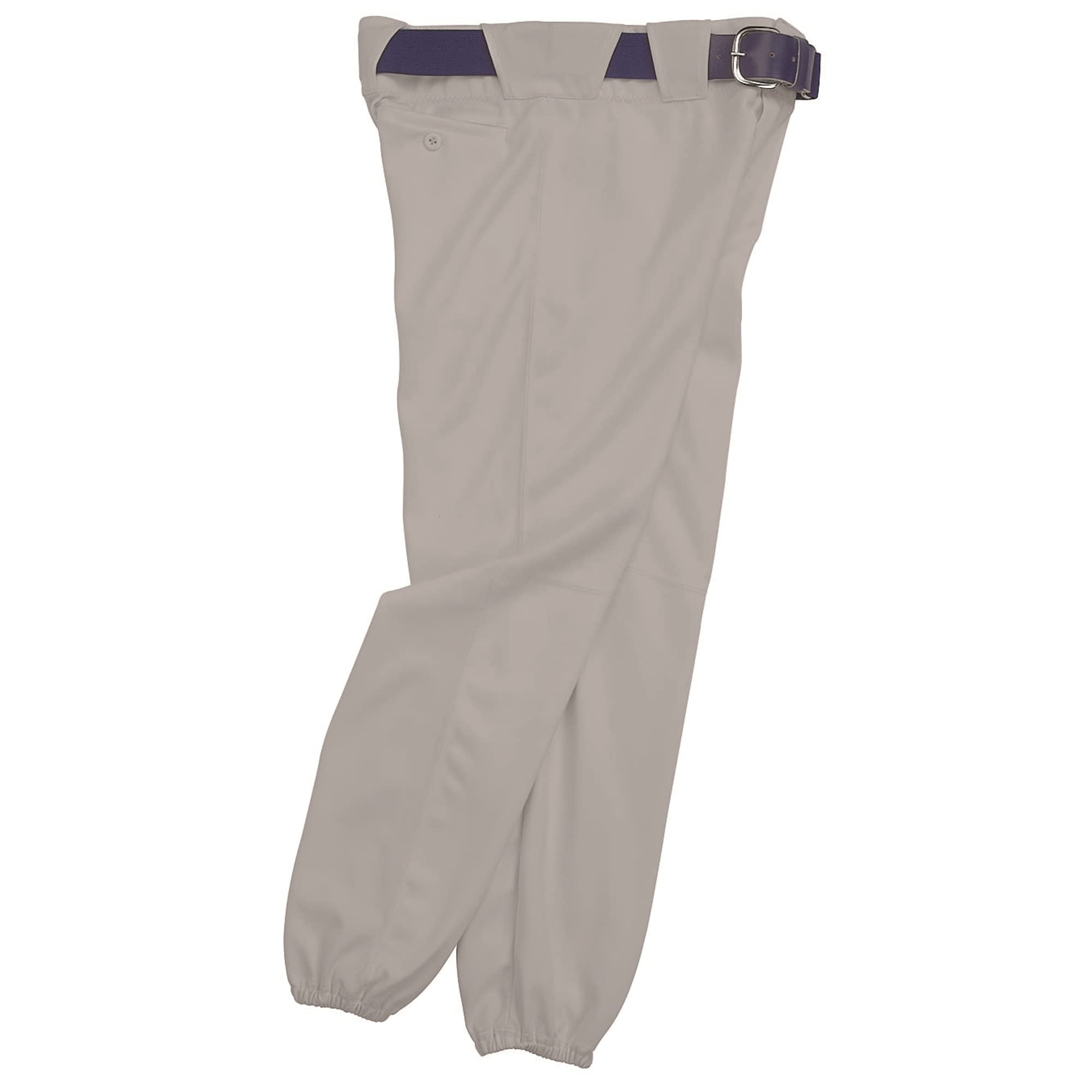 Martin Adult Baseball Softball Belt Loop Pants Pro Weight Elastic Hem Grey S-XXL