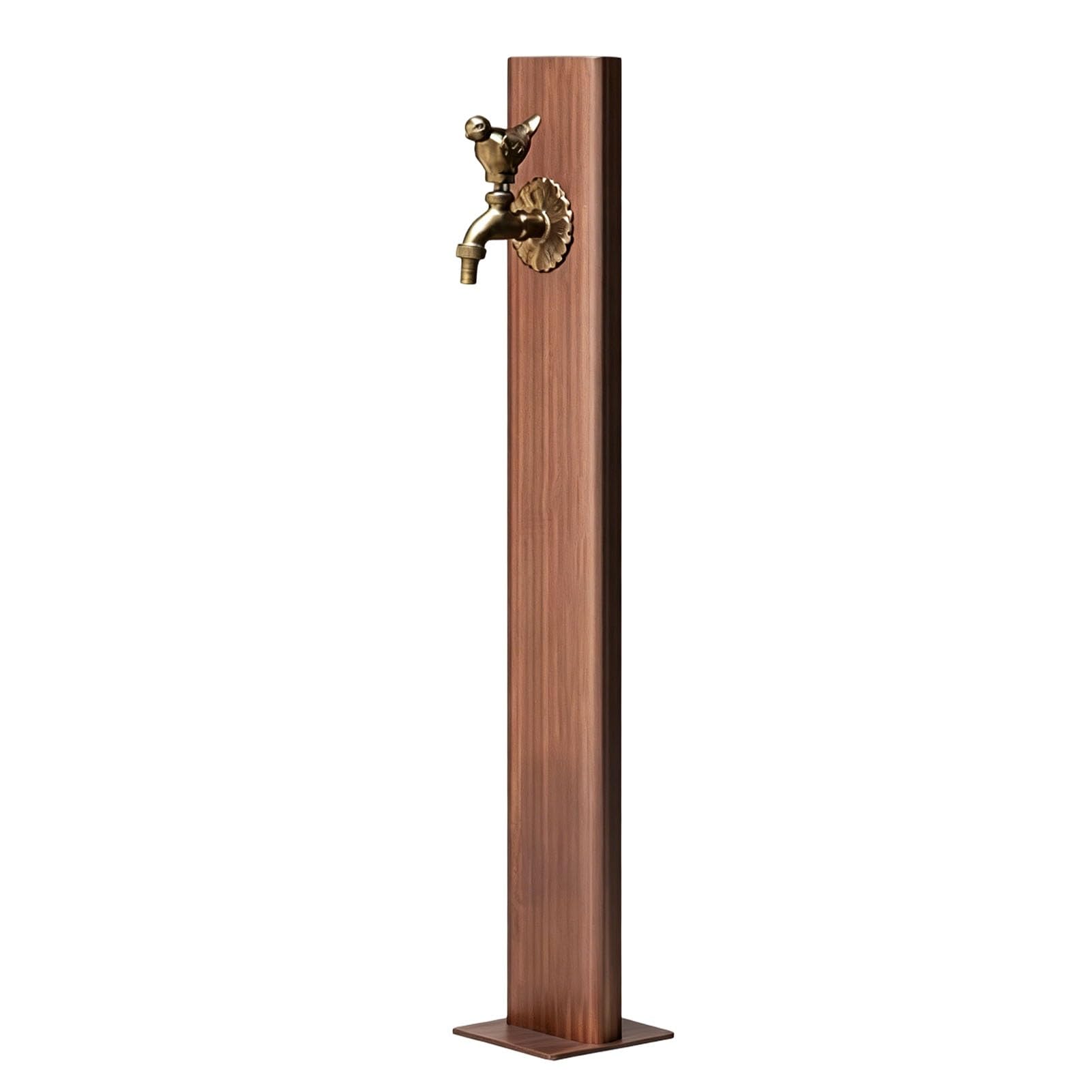 Freestanding Faucet Outdoor Antique Bronze, Antifreeze Water Column Dispenser Hydrant Water Feature Fountain, Free-Standing Garden Tap for Patio Farm Pasture Backyard(Color 2 86cm/33.7in,Bottom inlet)