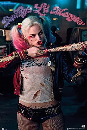 Close Up Póster Suicide Squad - Harley Quinn Daddys Lil Monster (61cm x 91,5cm) + Embalaje para Regalo