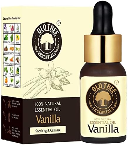 Old Tree Vanilla Essential Oil for Home Fragrance (30ml) - Essential Oil for Skin, Face, Hair, Diffuser, Candle Making - Pure Vanilla Scent Oil with Dropper for Aromatherapy & Relaxation