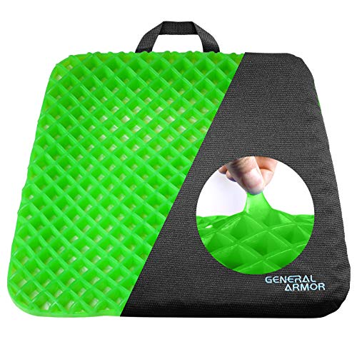 Gel Seat Cushion, Cooling Seat Cushion for Long Sitting, Breathable Honeycomb Chair Soft Gel Seat Pad, Green Egg Gel Cushion for Pressure Relief Great for Office Chairs, Wheelchair, Car Seat