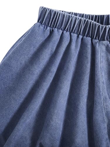Women's Y2K Denim Skirt Summer Ruffle A Line Mini Bubble Skirt3