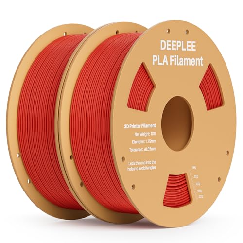 Image of PLA 1.75mm 3D Printer Filament, Dimensional Accuracy + /- 0.02mm, Neatly Wound, No Clogging, Vacuum Package, Fits for Most FDM 3D Printers, Cardboard Spool 2kg Red