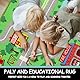 Capslpad Kinder Teppiche Spielteppich für Kinder Stadt 160x100cm rutschfest Kinderteppich Spielmatte Maschinenwaschbar Kurzer Flor Pädagogischer Spielteppich für Kinderzimmer Spielzimmer Dekor