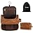 Elviros Toiletry Bag for Mens PU Leather Travel Organizer Kit with Hanging hook, Large Water-resistant Toiletries Bathroom Shaving Bags (Extra Large, Brown)
