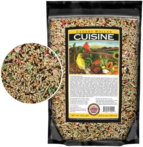 Canary Cuisine 4 Lbs, Premium Mixed Fruit and Birdseed with Essen...