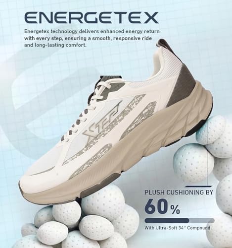 Image of XTEP Energetex Men's Running Shoes | Lightweight Breathable Daily Trainer Sneakers | Cushioned Athletic Sports Shoes