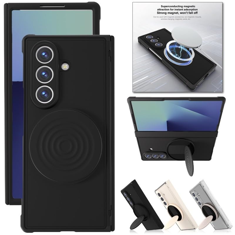 Coque Samsung Z Fold 7 anti-choc noire protégeant l'écran avec support - 2