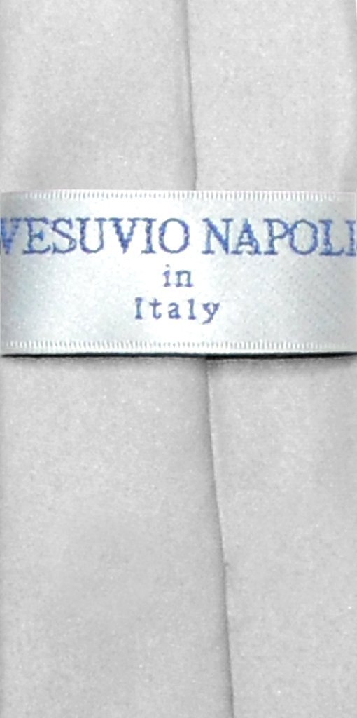 Vesuvio Napoli Boy's CLIP-ON NeckTie Solid SILVER GREY Color Youth Neck Tie