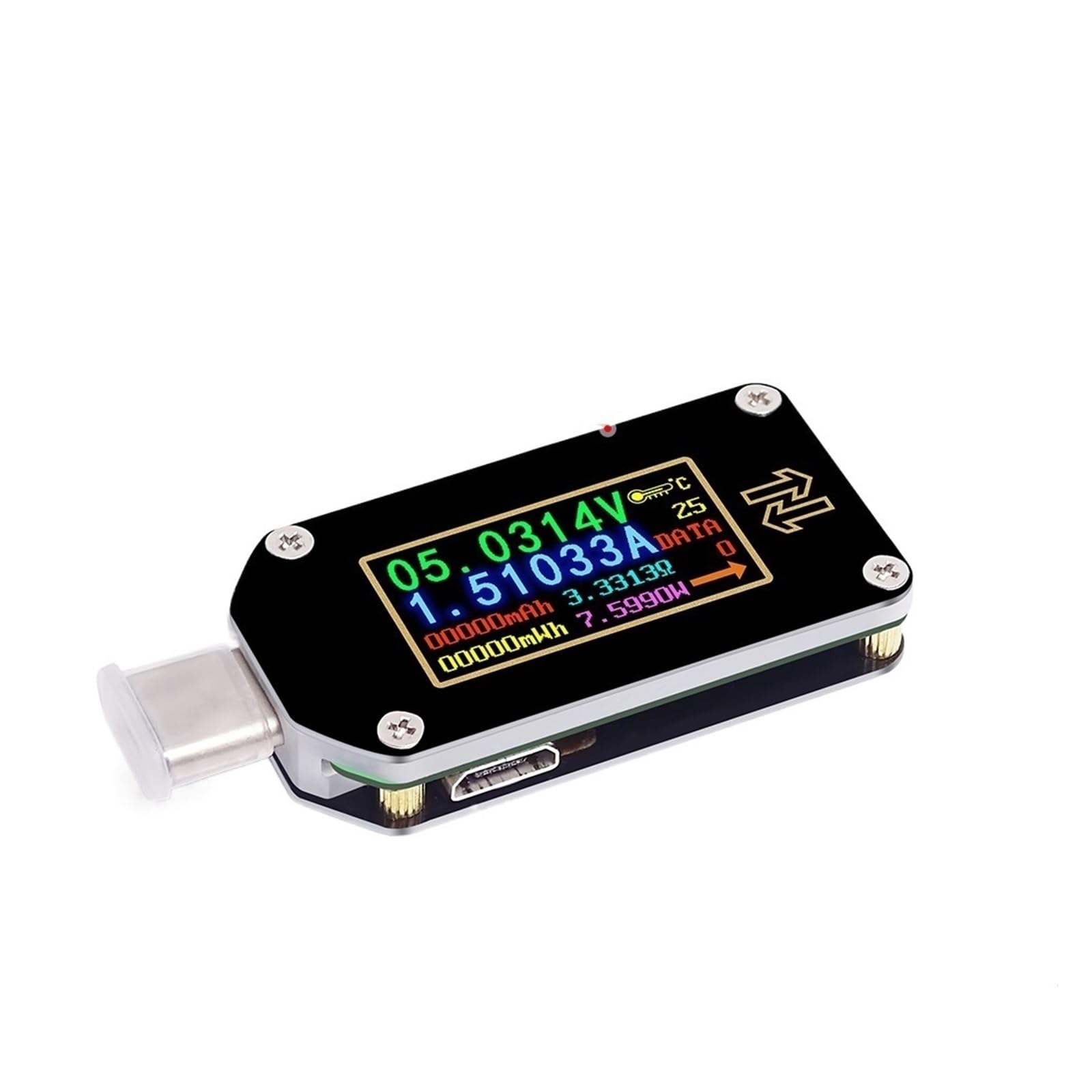 Tester USB Mini USB Tester TC66/TC66C Type-C Wyzwalacz PD USB-C Woltomierz Amperomierz Miernik napięcia 2-drogowy Miernik prądu Multimetr PD QC2.3/3.0(TC66)