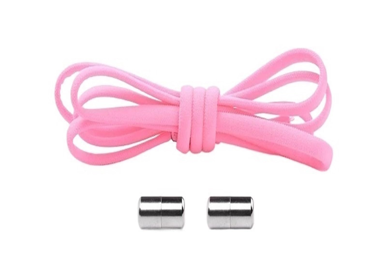Schnürsenkel, Sportliche Spitze, Elastische Schnürsenkel ohne Binden, runde Schnürsenkel, Schnellschnürsenkel for Turnschuhe von Kindern und Erwachsenen(Pink)