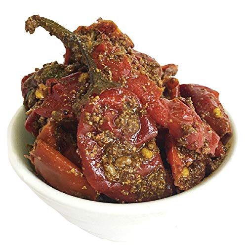 Image of Medhyata Marwari Athana Mirichi Red Chilli Pickle, 400gm | Without oil Traditional Rajasthani long Lal Mirchi Achar | Tangy and Spicy | Homemade Jar Pack