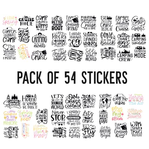 Image of Zesta Aesthetic Stickers for Laptop /Waterproof Anime Decal for Books /Vinyl Sticker for Fridge /Easy to Use Korean Car Sticker Kawaii Cute Stickers (Wanderlust)-Self-Adhesive