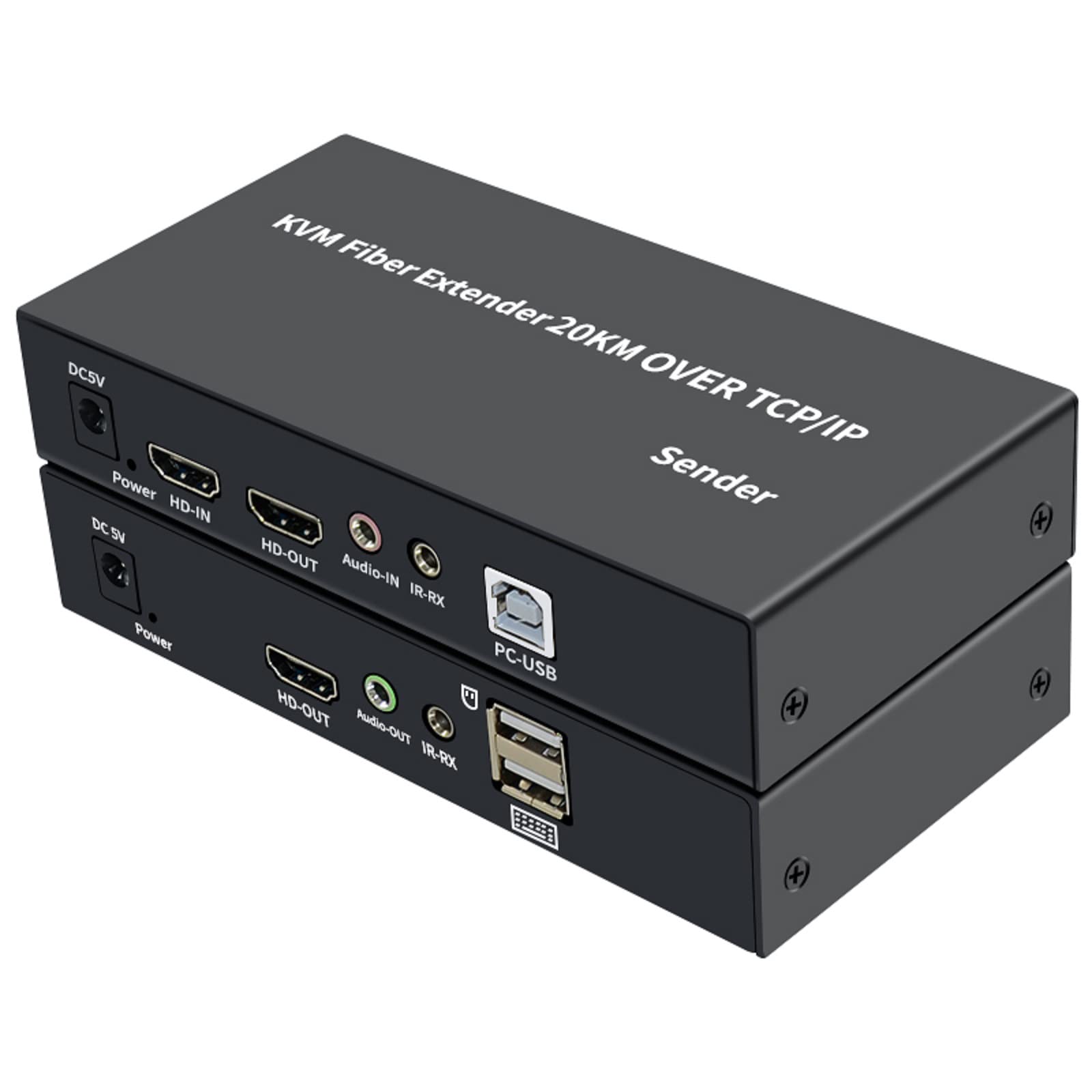 20Km HDMI KVM Fiber Extender Splitter, 1080P@60Hz Extend Mouse Keyboard, Transmit Audio Video Synchronously-image-48