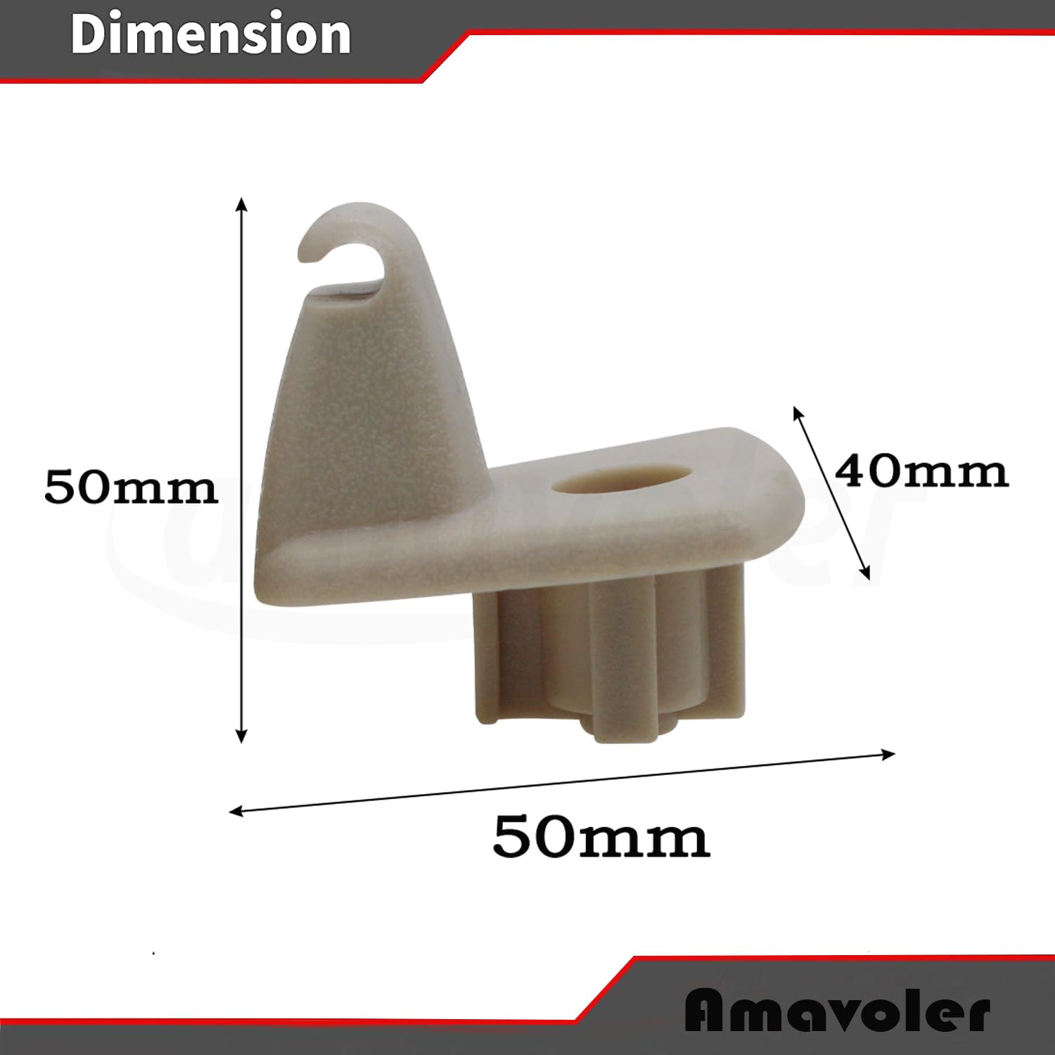 amavoler 2 PCS 1EJ51BD1AA Interior Sun Visor Hook Clip Bracket Fit for Chrysler 300 for Dodge Charger Magnum.OEM:1EJ51BD1AA. (Beige)