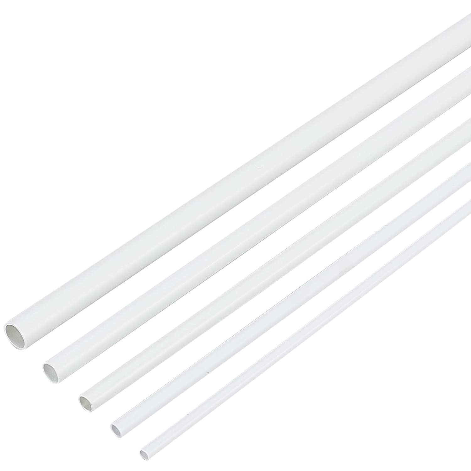Barre En Plastique,Barres Creuses En Plastique, B Round Hollow Rod, 10 Pcs ABS Hollow Round Tube Length 500mm, Outer Diameter 2-12mm For Making Scene Models, Decorations(Outer Diameter 2mm