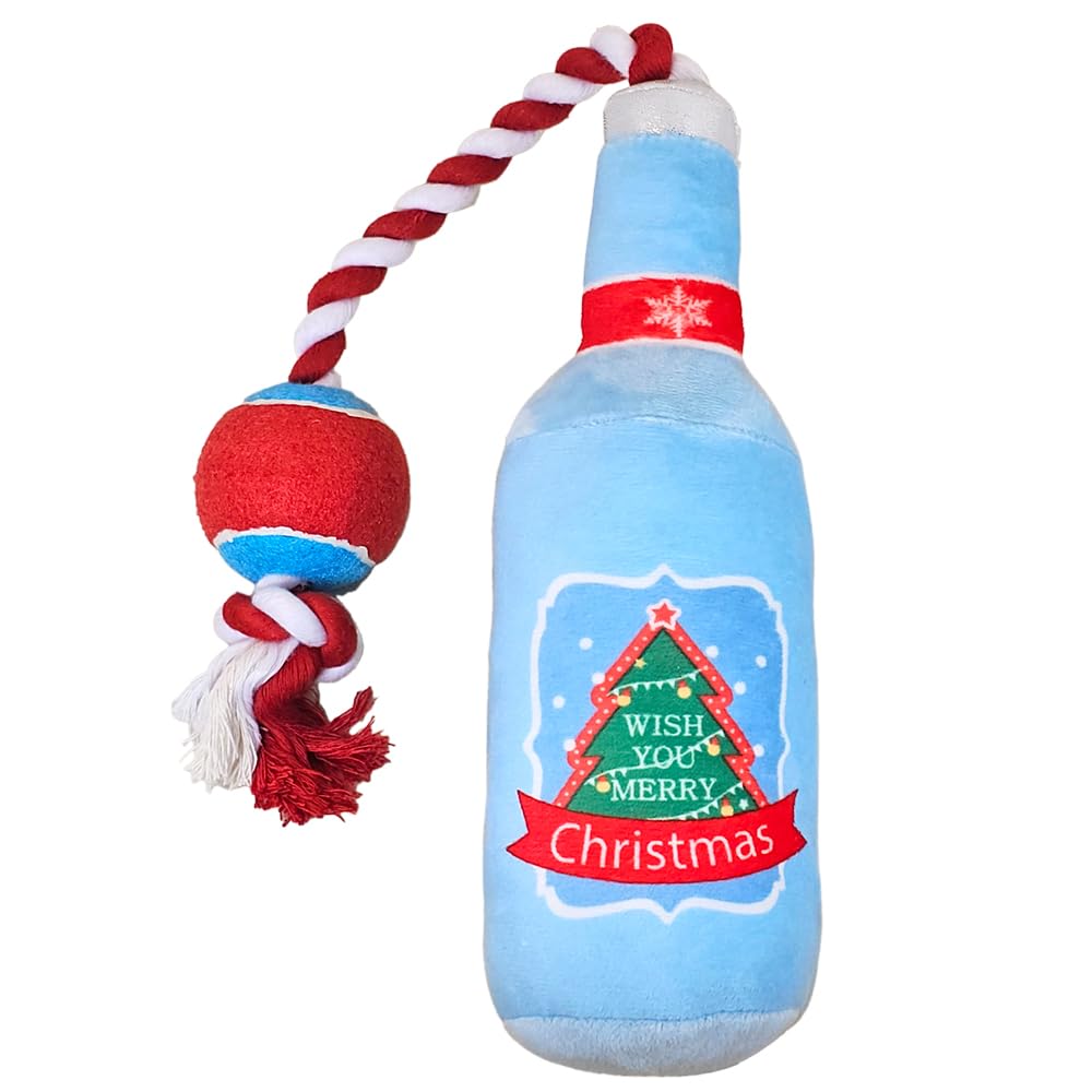 Nobby Xmas Plüsch Flasche mit Seil und Ball 58 cm