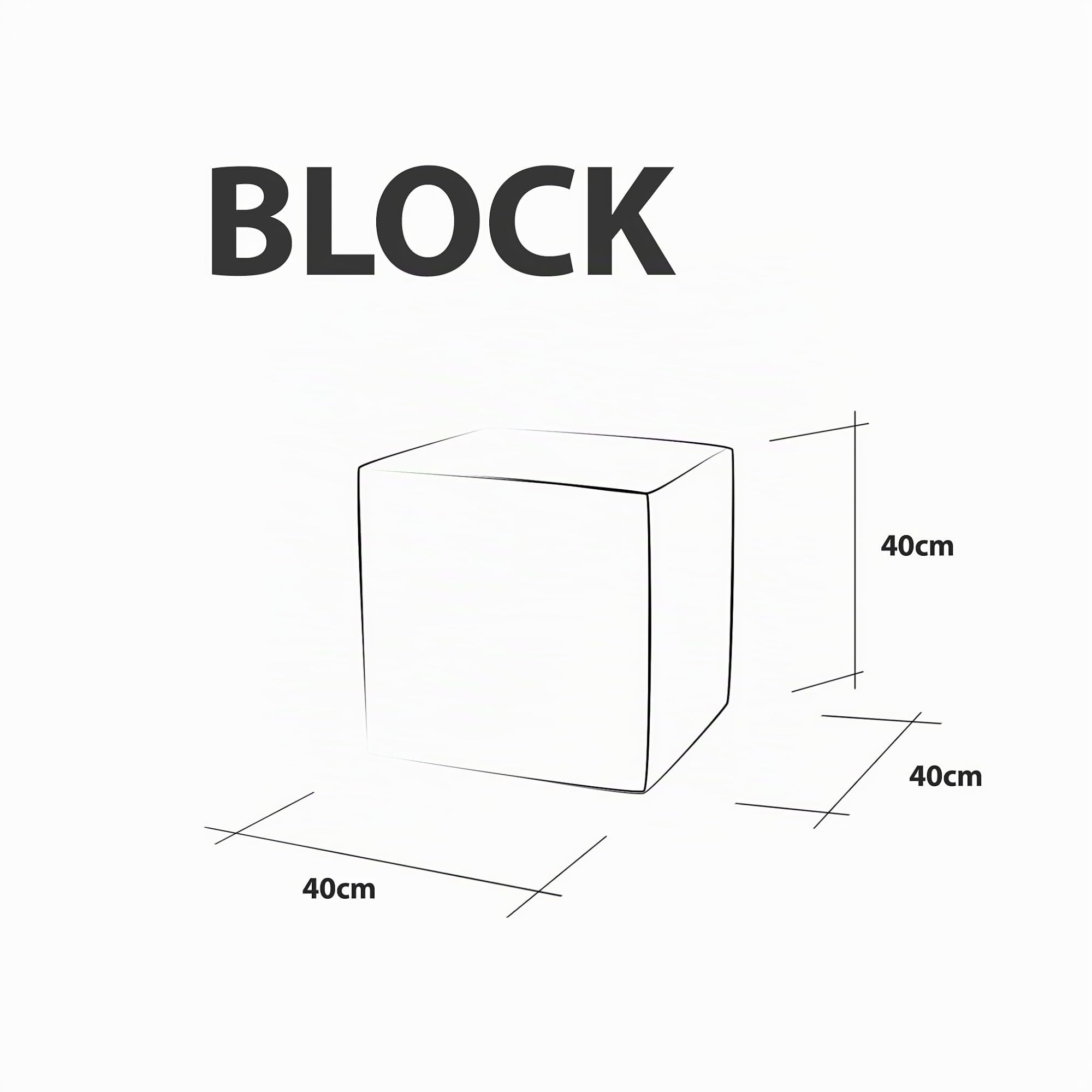 Ecopuf Cube - Sitzhocker Hocker Kunstleder Mikrofaser Sitzbox Quader Würfel Pouf Ottomane Fußbank für's Wohnzimmer Wohneinrichtung 40x40x40 cm Faber Gelb A28