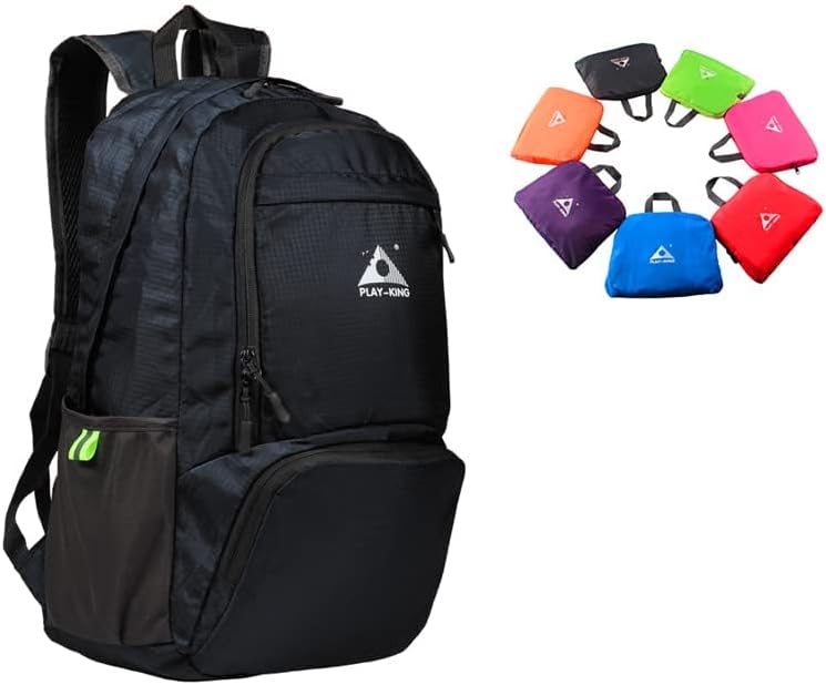 PLAY-KING Foldable Waterproof Lightweight Backpack for Shopping Travel or Hiking, for Men or Women - Image 2