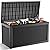 MAIUSCOLI 268 Gallon Outdoor Deck Box,Storage Lockable Waterproof Patio Furniture,Garden Tools,Cushions,Pool Accessories Outside Storage Resin Box(Black)