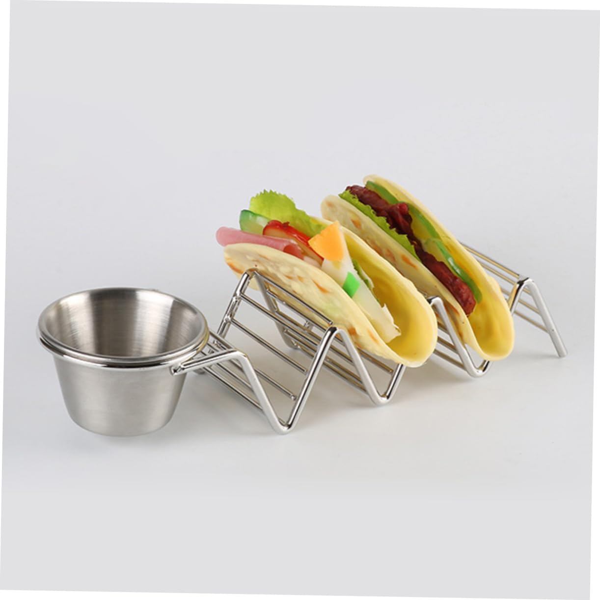 HOLIDYOYO Sturdy 304 Steel Rack Non-slip Base for Mexican Food or Pancake Display