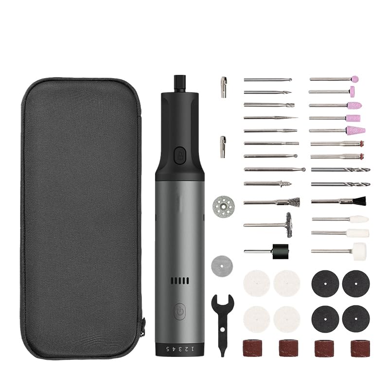 USB Rechargeable Engraving Pen - 42 Bit Rotary Tool With 5 Speed Settings (10,000-28,000 RPM)