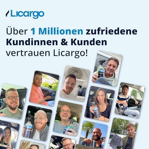 LICARGO Mikrofaser Scheibenschwamm Auto [2in1] – Beschlagene Autoscheiben innen in Sekunden frei, streifenfrei & fusselfrei – Autoschwamm Zubehör, Antibeschlag Schwamm Auto