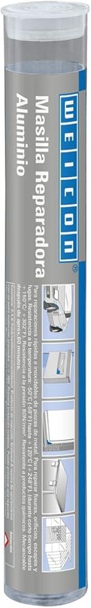 WEICON Masilla Reparadora Aluminio | 115 g | De 2 Componentes | Sistema de resina epoxi de piezas metálicas