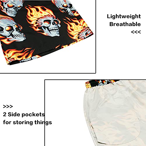 Men's Swim Trunks Quick Dry Shorts Beach Surf Printed Board Shorts Swimwear Bathing Suits with Pockets3