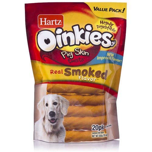 Hartz Oinkies Pig Skin Twists Value Pack (Pack of 4)