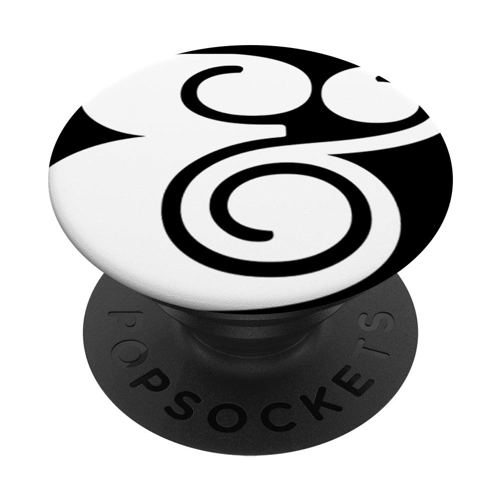 Amazon.com: Designer Ampersand (&) Black and White Abstract Graphic Art  PopSockets Grip and Stand for Phones and Tablets : Cell Phones & Accessories