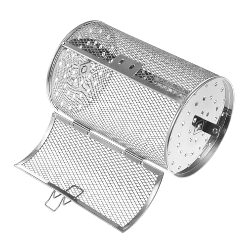 UPKOCH Rotisserie Roaster Basket Stainless Steel Rotating Grill Cage for Air Fryer Oven Design for Roasting Meat Nuts and Vegetables Easy to Clean Opening