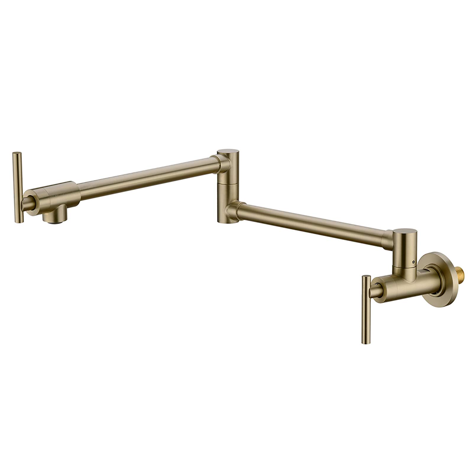 Robinet de remplissage de pot or brossé mural en laiton pliable pour cuisine