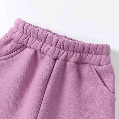 Image of MYGBCPJS Youth 2PCS Jogger Outfits Set Fleece Hooded + Sweatpants Boys Girls Athletic Sweatsuits Pullover Clothes