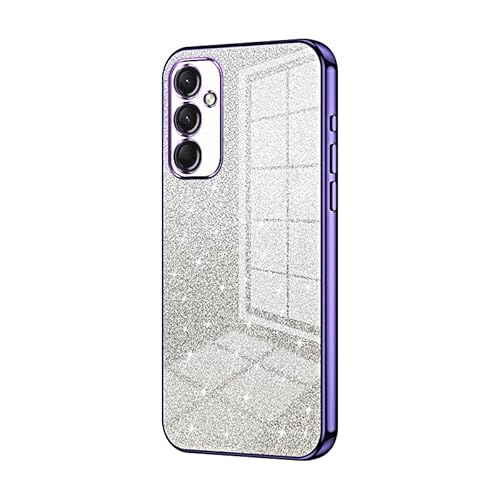 Moda telefono Compatibile con Custodia Samsung A24 4G Cover Protettiva Ibrida Galvanica Glitter Trasparente Sottile AntiGraffio Assorbimento degli Urti Compatible con A24 tpu