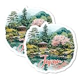 Japan Magnet 4 Inch 2-Pack Country Asia – Strong Vinyl Decorative Travel Magnets for Fridge Locker Kitchen Office – Cute Fun Aesthetic Cool Durable & Long-Lasting Souvenir ID44999