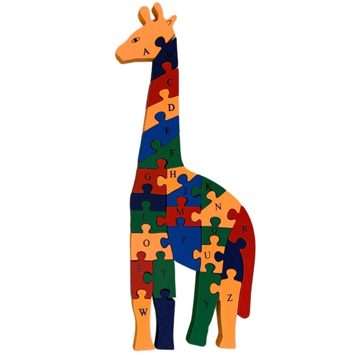 TRU TOYS Animal Shaped Wooden Jigsaw Puzzles, Alphabet Numbers Learning Educational Activity Toy, Wooden Block Puzzles for Kids, Toddlers Montessori PreSchool Jigsaw Animal Wood Puzzle (GIRAFFE) (B0CRM6HRQK) Amazon Price History, Amazon Price Tracker