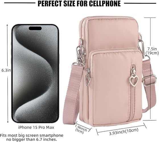 Small Crossbody Bag for Women, Durable Nylon Large Capacity Shoulder Bag with Built-In Headphone Port4
