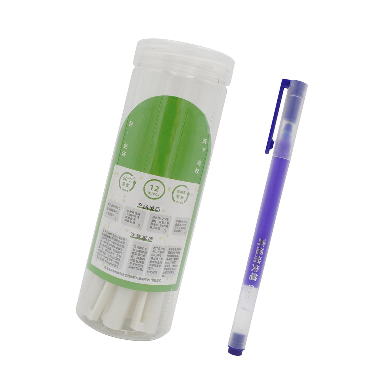 Kangnice Of 12 Temperature Sensitive Disappearing Pen Portable Design for Sewing Leather Marking Easy Use Tailoring Pen