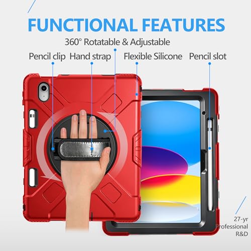 Image of Miesherk STOCK iPad (A16) 11th /10th Generation Case, Red