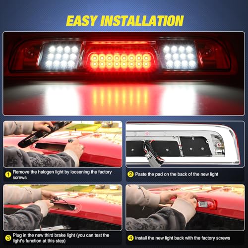 Image of Nilight Third Brake Light for Chevrolet GMC 1500 2500 3500HD 2014-2018