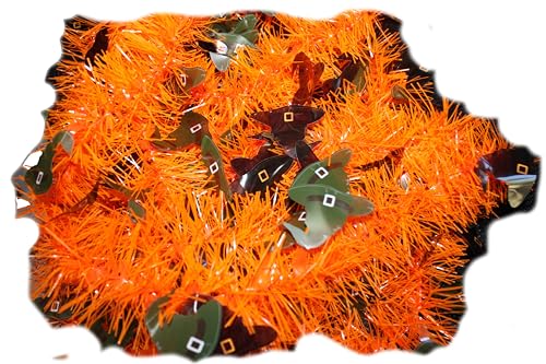 6.7 Feet Halloween Decorative Orange Tinsel with Jumbo Icon Accents