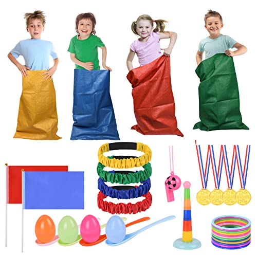 flintronic 36PCS Sports Day Kit, Juegos de Carreras de Sacos,